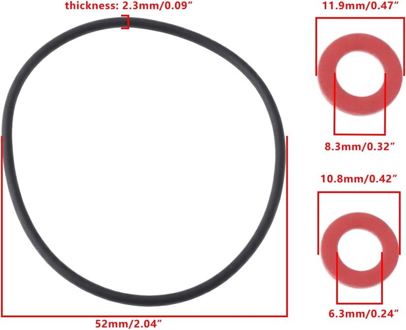 Briny River 2X Carburetor Float Bowl Gasket Bolt Washer Compatible with Honda GX240 GX270 GX340 GX390 16010-ZE2-812 - Image 4